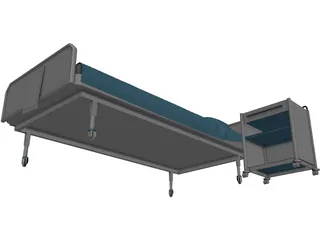 Hospital Bed 3D Model