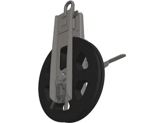 Cable Counting Pulley 3D Model