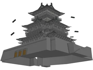 Shogun Japanese Castle 3D Model