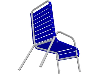 Beach Chair with Slats 3D Model