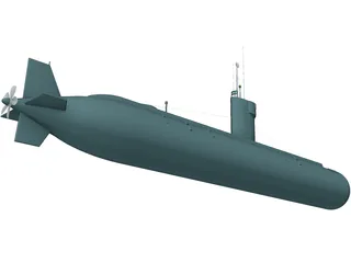 USS Dolphin (AGSS-555) 3D Model