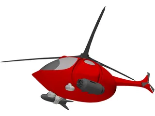 Helicopter New Concept Design 3D Model