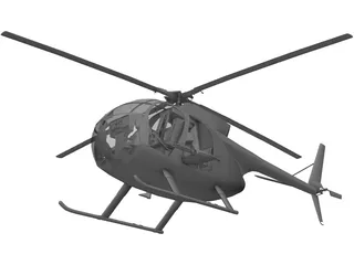 Hughes OH-6A Cayuse 3D Model