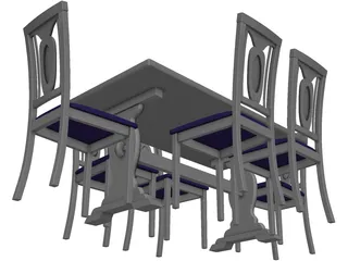 Table Chinese Style 3D Model