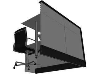 Office Cubicle 3D Model