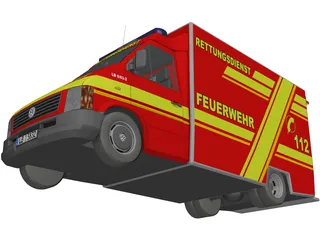 Volkswagen LT Ambulance RTW 3D Model