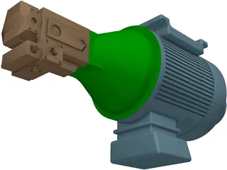 Motor Bellhousing Coupling Pump 3D Model