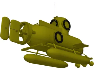 Deep Sea Mini Submarine 3D Model