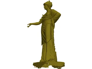 Classical Relief Statue 3D Model