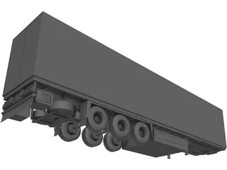 European Semi-Trailer 3D Model