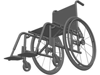 Wheelchair Foldable 3D Model