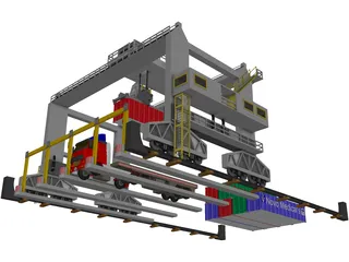 Container Loader Port 3D Model