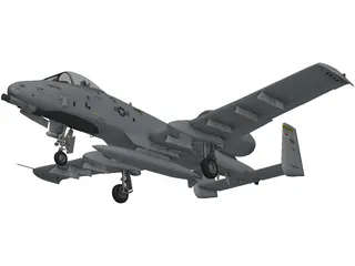 A-10 Thunderbolt II 3D Model