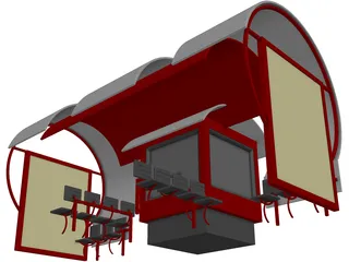 Bus Stop 3D Model