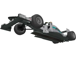 Mercedes-Benz W01 F1 (2010) 3D Model