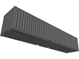 Shipping Container 40` ISO 3D Model