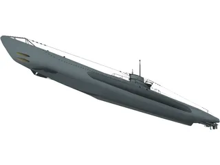 Uboat Type VII 3D Model