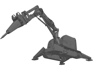 Brokk Demolition Robot 3D Model