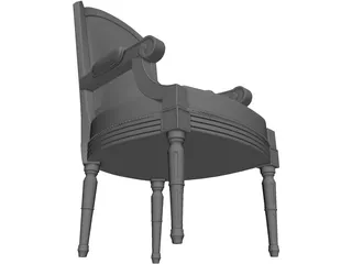 Classic Arm Chair 3D Model