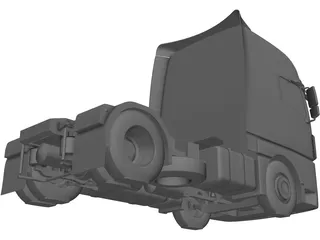 European Cab Over Truck 3D Model