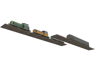 Trains Collection 3D Model