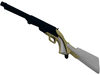 Colt 1847 Dragoon with Stock 3D Model