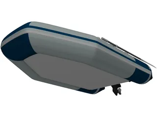 Zodimo Zodiac Boat with Outboard Motor 3D Model