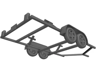 Boat Trailer 3D Model