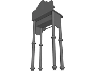 Lavatory Stand Antique 3D Model