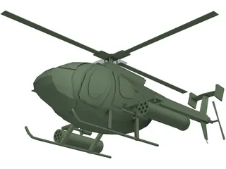 Hughes OH-6 Little Bird 3D Model