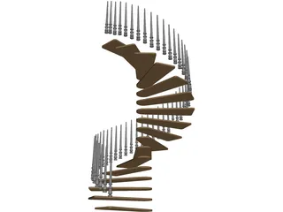 Spiral Staircase 3D Model