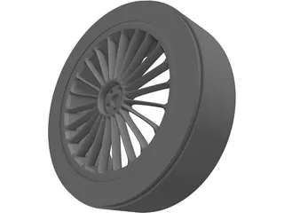 Wheel Rim Metal 3D Model