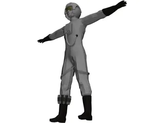 Star Wars X-Wing Pilot 3D Model