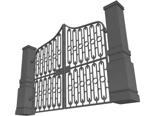 Driveway Gate 3D Model