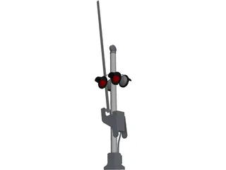 Railroad Crossing Signal 3D Model