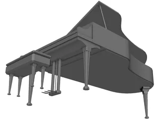 Classic Piano 3D Model