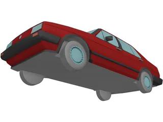 Volkswagen Jetta (1987) [+Interior] 3D Model