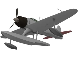 A6M2 N Type 2 Rufe 3D Model