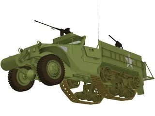 M3A Halftruck 3D Model