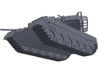 Japanese Type 90 Tank 3D Model