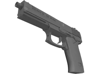 Heckler Koch Mk 23 Socom 3D Model