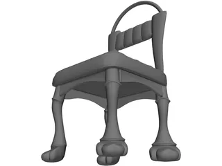 Baby Lion Chair 3D Model