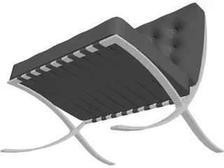 Chair Barcelona Mies Van de Rohe 3D Model