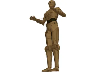 Star Wars C3PO Robot 3D Model