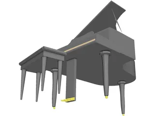 Piano Yamaha 3D Model