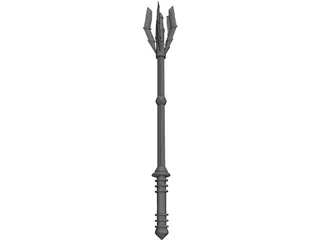 Wicked Bladed Mace 3D Model