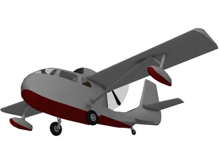 Republic RC-3 Seabee Amphibian 3D Model