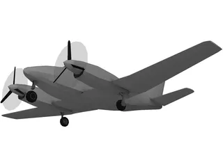 Beechcraft Super King Air 100 3D Model