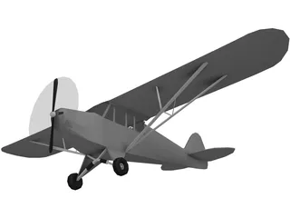 Piper J-3 Cub 3D Model