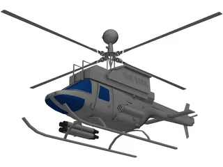 Bell OH-58D Kiowa 3D Model